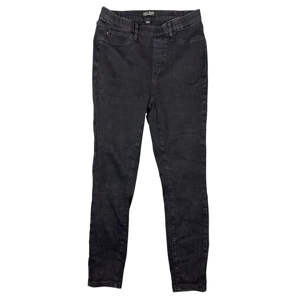 Judy Blue JB88581 BK Womens High Rise Pull‎ On Skinny Jeans Black Size 9/29